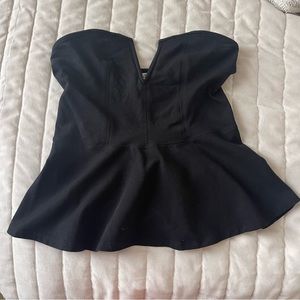 EXPRESS BLACK PEPLUM TUBE TOP
